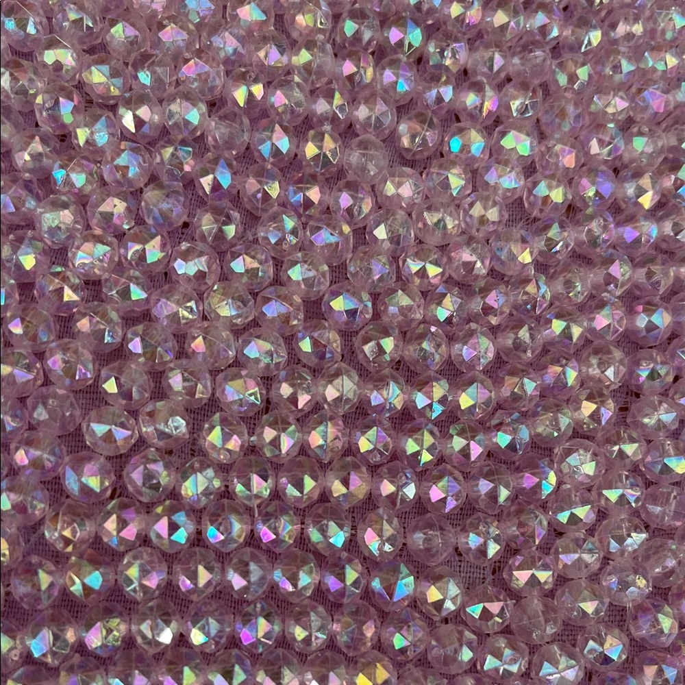 Rachel Zoe Pink Rhinestone Ghost beaded chargers - Picture 5 of 7